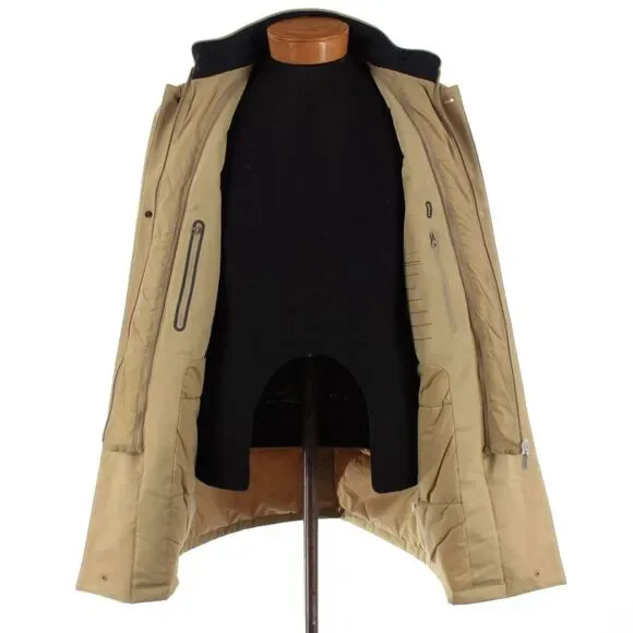 NN07 No Nationality NWT Polyester Blend Trench Coat Size Large In Solid Khaki